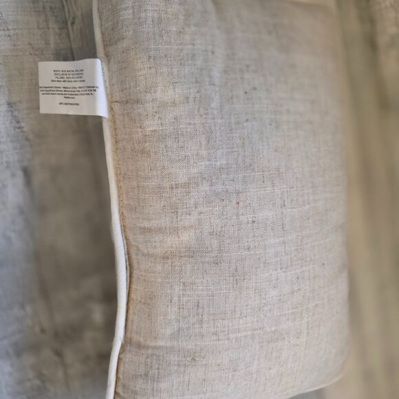 St. Nicholas Square Believe Decorative Pillow Beige Snowflakes Gold Dots 12"x8" - Picture 5 of 7